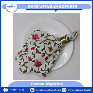 Serviettes de table de qualité supérieure, en satin, faites à la main, imprimées au bloc, 100 % coton pur, serviettes de table design pour la salle à manger, prix de gros - Product Image 4