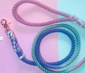 Cotton Candy Ombre Rope <b>Leash</b> Supplies Accessory Customized Colored Cotton Rope Handmade <b>Dog</b> <b>Leash</b> Pet <b>Leash</b> Set - Product Image 2