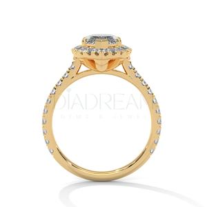 Anillo de boda de diamante cultivado Halo Leb corte Marquesa Original, anillo de compromiso de Plata de Ley 925 para mujer, joyería fina - Product Image 5