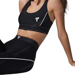 2024 personnalisé femmes XL haute Stretch entraînement Yoga ensemble rouge vêtements de sport avec Logo personnalisé sur la taille prix pas cher Legging - Product Image 4