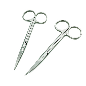 Tijeras Profesionales para Manicura, Uñas, Cejas, Nariz, Pestañas y Cutículas, Color Oro Claro, Tijeras Curvas para Maquillaje - Product Image 1