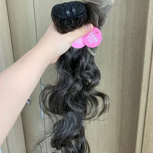 [NEW COLOR] Raw unprocessed hair non processes Virgin Remy Vietnamese hair grey human hair weaving for bleached