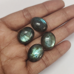 6 Pcs de Labradorite Naturelle 18x14mm Cabochon Ovale 70.05 Cts Lot Iroc Ventes Haute Qualité Labradorite Gemstone Cab US $24 pour Tous - Product Image 3