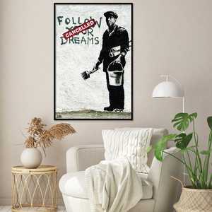 Pósters en Lienzo Enmarcados de Banksy, Estilo de Diseño Moderno para Decoración de Paredes en Cumpleaños - Product Image 4