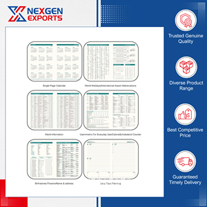 Worldwide Selling Excellent Quality Thermal Binding Leather <b>A5</b> Diary <b>Notebook</b> for Office School Use - Product Image 4