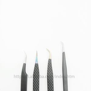 แหนบขนตาสแตนเลสคุณภาพสูงแหนบขนตาสีดำพลาสม่าแหนบปลายแหลมฉลากส่วนตัว - Product Image 5