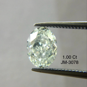 เพชรสีเหลืองสีเขียวอ่อน1.00 CTS รูปไข่เพชรหลวมใส SI1ได้รับการรับรองจาก IGI แท้เพชรแฟนซีธรรมชาติจากอินเดีย - Product Image 1