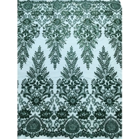 Prix d'usine 4414 Tissu de dentelle perlée verte brodée à la française, sexy, pour mariage, fête, robe de soirée de mariée de Dubaï