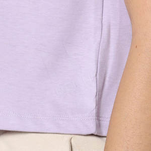 Vêtements actifs pour femmes haut court respirant grande taille débardeur de couleur unie écologique t-shirts pour femmes - Product Image 4