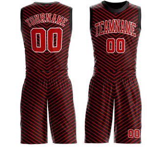 Camiseta de baloncesto juvenil roja personalizada, chaleco deportivo, técnica de sublimación uniforme, acepta personalizaciones de logotipo, jugadores corriendo - Product Image 3