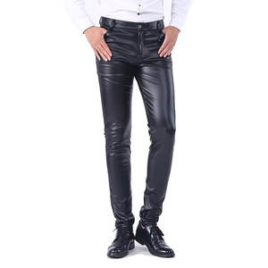 Pantalon en cuir unisexe de haute qualité personnalisé Pantalon en cuir noir de couleur personnalisée pour hommes usage quotidien avec logo personnalisé - Product Image 1