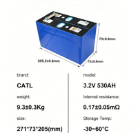 Cellules de batterie LiFePO4 CATL 3.2V 500Ah 530Ah 560Ah 580Ah 600Ah 628Ah 660Ah Modèle 530Ah 48V 51.2V Pack de cellules au lithium 6000 cycles