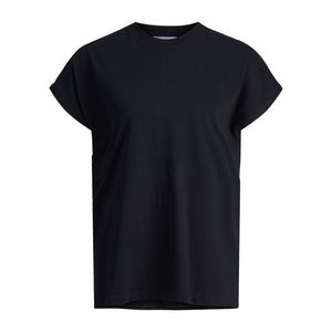 T-shirts en jersey à col rond pour femmes, haut décontracté d'été, uni, unisexe, en coton, surdimensionné, en gros, de haute qualité - Product Image 3
