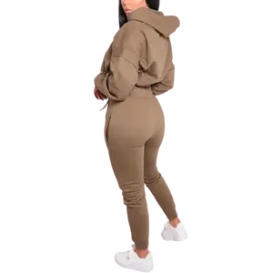 OEM 2023 nueva gran oferta de explosión de punto de algodón de moda cómodo conjunto de dos piezas chándales ODM - Product Image 6