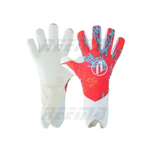 Guantes de portero de punto transpirables duraderos y de alta absorción de impactos de látex blando de 3mm fabricados en Pakistán - Product Image 1