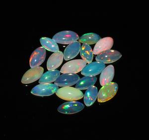 อัญมณีทรงโค้งโอปอลเอธิโอเปีย21ชิ้นขนาด5x10มม. อัญมณีทรงหลวมโอปอลเอธิโอเปีย21ชิ้น - Product Image 4