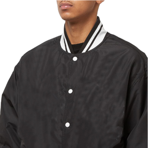 Custom Logo Embroidery Blank College Men's Satin Polyester <b>Baseball</b> <b>Bomber</b> <b>Jacket</b> - Product Image 4