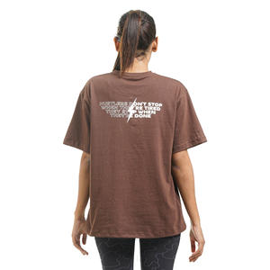 T-shirt surdimensionné en chocolat pour femmes, impression personnalisée, t-shirts surdimensionnés de qualité supérieure, t-shirts durables pour femmes en vente - Product Image 2