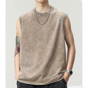 2025 personalizado de alta calidad 100% algodón Vintage al por mayor ácido lavado camiseta sin mangas - Product Image 3