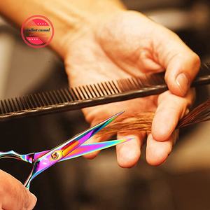 กรรไกรตัดผมสำหรับร้านตัดผมกรรไกรตัดผมมืออาชีพใบมีดตรง - Product Image 5