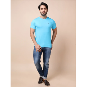 เสื้อยืดคอกลมแขนสั้นสำหรับผู้ชายผ้าคอตตอนสไตล์100% ใช้งานได้หลายโอกาสสวมใส่สบายได้ตลอดทั้งวัน - Product Image 1