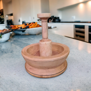 Molinillos de Especias Tradicionales de Madera Maciza, Hechos a Mano, Ecológicos, Aptos para Lavavajillas y Horno, Triturador de Especias, Natural, para Hierbas y Ajo - Product Image 4