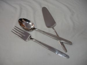 Ensemble de couverts décoratifs pour gâteau en acier inoxydable poli brillant, design élégant, vaisselle de table de haute qualité - Product Image 6