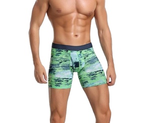 Calzoncillos bóxer impresos con logotipo personalizado clásico para hombre, ropa interior transpirable de diseño gráfico elástico, OEM ODM, venta al por mayor, antibacteriano - Product Image 4