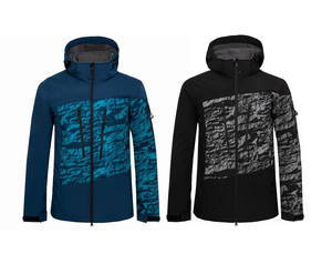 Veste de sports d'hiver softshell personnalisée grande taille pour hommes longue coupe-vent en tissu polyester nylon respirante à capuche plaine pour l'extérieur - Product Image 2