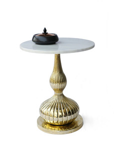Metal Leg <b>Side</b> Coffee <b>Table</b> <b>Top</b> <b>Side</b> Bedside Cabinet Round <b>Table</b> Gold Round <b>Marble</b> 2024 New Living Room Modern Luxury - Product Image 3