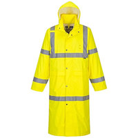 Chubasquero largo de poliéster con logotipo personalizado para hombre, traje de lluvia de fútbol impermeable con características fluorescentes
