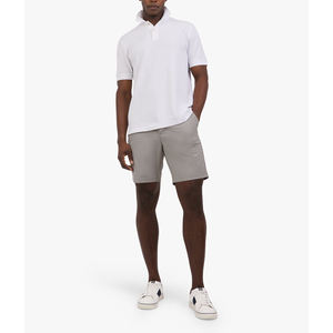 Verano Streetwear suave Casual Slim Fit 100% piqué algodón secado rápido Golf Polo camiseta nuevo Color sólido suelto hombres polos - Product Image 6