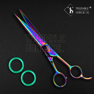 Ciseaux de coiffeur professionnels en acier inoxydable de haute qualité pour la coupe de cheveux pointe tranchante multicolore pour une utilisation en salon de coiffure vente en gros - Product Image 4