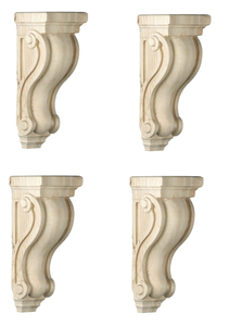 Ménsula de madera maciza para armario de cocina, elegantes soportes decorativos de madera para encimeras y armarios, ménsula de cocina - Product Image 3