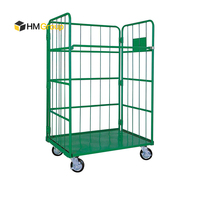 Palettes logistiques personnalisées en acier pliable et emboîtables en métal pour centre logistique d'entrepôt de taille standard à revêtement par poudre