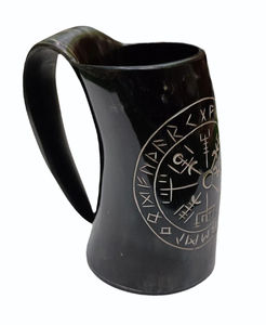 Mug en corne artisanal très demandé, écologique, poli, style animal, pour gravure personnalisée et cadeau unique - Product Image 1