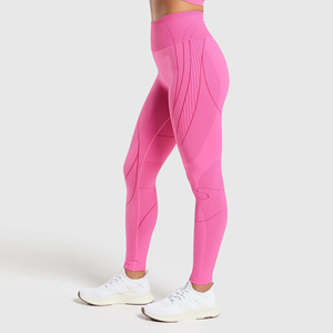 Leggings de yoga et de fitness pour femmes en gros, taille mi-haute, grande taille, légers, en élasthanne/polyester, séchage rapide, respirants, effet push-up - Product Image 3