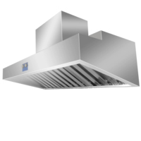 Hotte d'extraction électrique commerciale en acier inoxydable, système de ventilation de cuisine, équipement de restauration pour hôtel et cantine