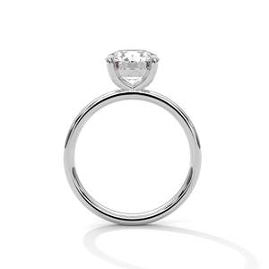 Bague de fiançailles solitaire avec diamant de laboratoire 1 carat, or 14K, 18K, 10K ou argent 925, coupe ronde classique, minimaliste - Product Image 4