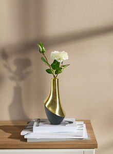 Vase en céramique noir et or bicolore, décoration de table moderne minimaliste pour la maison, l'hôtel, le restaurant, centre de table, vente en gros - Product Image 2