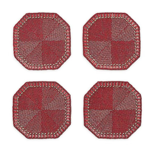 2025 Meilleure vente de perles de verre de bonne couleur ensemble de sous-verres brodés directement de l'usine indienne prix de gros disponibles - Product Image 1