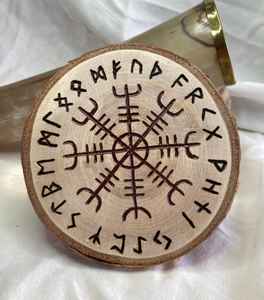 Dessous de verre en bois de cercle carré de Offre Spéciale tapis de tasse de thé de caboteur en bois gravé écologique - Product Image 1