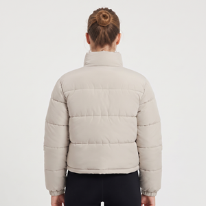 Wholesale 2026 Plus Size <b>Cropped</b> Puffer <b>Jacket</b> for Ladies Winter Warm Waterproof Sport Outdoor Custom Logo Bubble Coat Women - Product Image 3