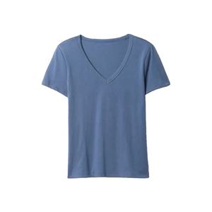 Nueva camiseta de verano Fasion para exteriores con logotipo personalizado para mujer, camiseta informal transpirable con cuello en V para mujer - Product Image 4