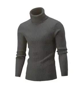 Jersey informal para hombre, suéter de cuello alto, suave y cálido, a la moda, transpirable, duradero, 100% algodón, ligero, diseño moderno - Product Image 5