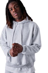 Men's Customized Wholesale Heather Grey <b>Hoodie</b> and Flared Joggers Set Custom Logo Streetwear 2 Piece Outfit Tracksuit - Product Image 3