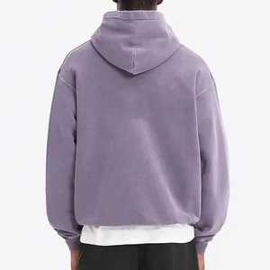 Sudadera con capucha para hombre con logotipo personalizado y hombros caídos Vintage 460 GSM, bordado de rizo francés, lavado ácido y pesado - Product Image 2