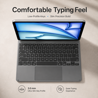 Cantilever Suspended Magnetic Keyboard Case 3mm Low-Profile Silent Keys Touch Panel Split Case Pencil Dock Alignment Protector