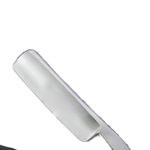 Navaja de Barbero Profesional de Hoja Fija de Acero Inoxidable con Mango de Plástico, Herramienta de Afeitado de Borde Recto para Uso en Salón - Product Image 2