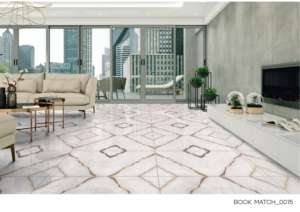 Azulejos de Porcelana Esmaltada Pulida Blanca Elegante de 600x1200, Azulejos de Lujo para Pisos y Paredes, Azulejos de Gran Formato para Residencias y Villas - Product Image 5
